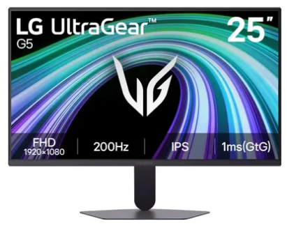 Монитор LG 25G523B-B, 24.5" IPS, 1920×1080, 200 Гц, FreeSync Premium