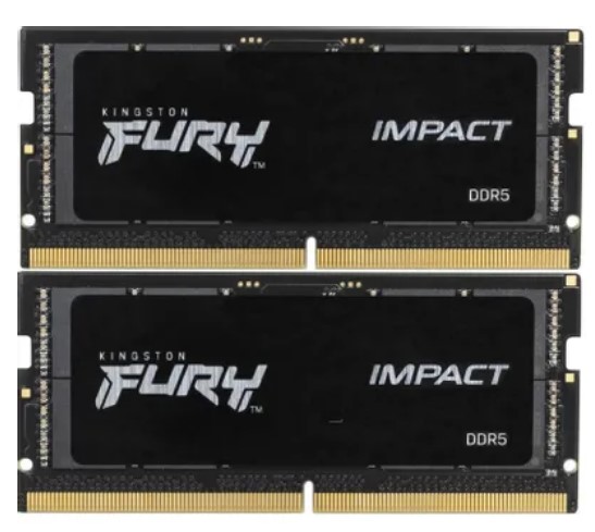Оперативная память Kingston Fury Impact, DDR5, 64GB (2x32GB), 5600MHz, CL40, SO-DIMM