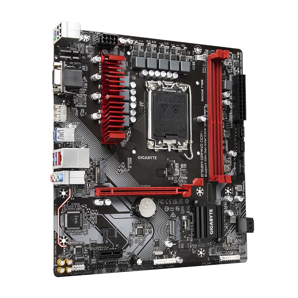 Материнская плата GIGABYTE B760M GAMING DDR4 1.1, LGA1700, B760, MicroATX, DDR4