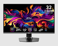 Монитор 31.5" MSI MPG 321URX QD-OLED  QD-OLED, 3840x2160, 240Hz, 0,03ms, 250сd/m, 1500000:1, HDR10 | 2xHDMI(2.1), DP(1.4a), Type-C(PD-90W), 2xUSB2.0 | HAS, Swivel, InPSU, , Vesa 100, Black