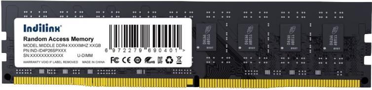 IND-ID4P32SP16X - Модуль памяти Indilinx IND-ID4P32SP16X, DDR4, 16GB, 3200Mhz, PC, UDIMM, Retail