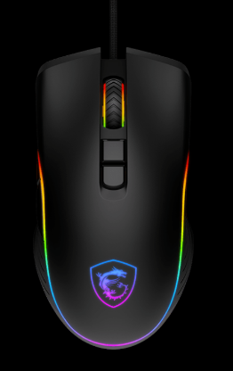 FORGE GM300 - Мышь MSI FORGE GM300 USB2.0/RGB/7 кн./DPI 1200-7200/Вес 118г./Кабель 1.5м./Черный