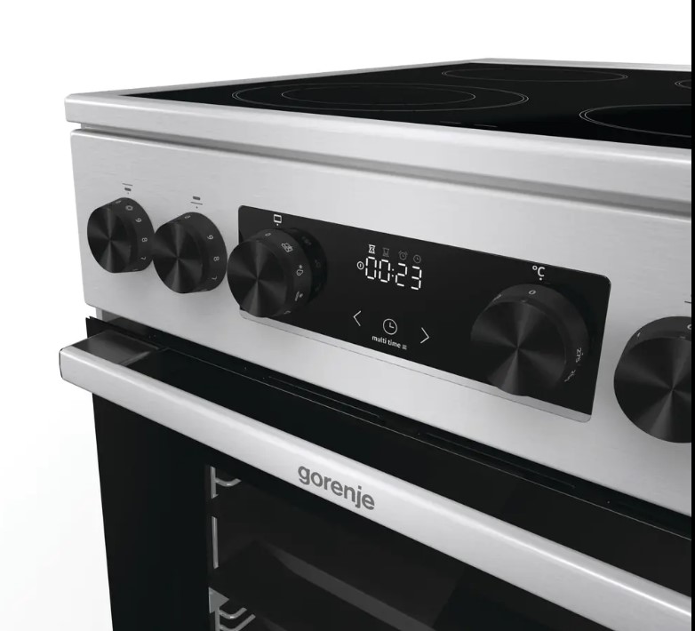 Плита электрическая Gorenje GEC5C40XC нержавеющая сталь, конфорок 4 шт, духовка 70 л, 50 см x 85 см x 59.4 см