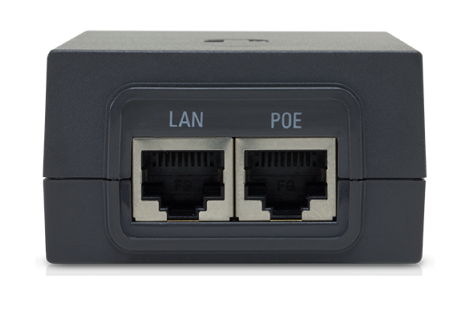 Блок питания Ubiquiti POE-24-24W Ubiquiti блок питания с PoE, 220 VAC -> 24VDC 1A - с кнопкой Reset и удаленной перезагрузкой (023033) (POE-24-24W плохая упаковка)