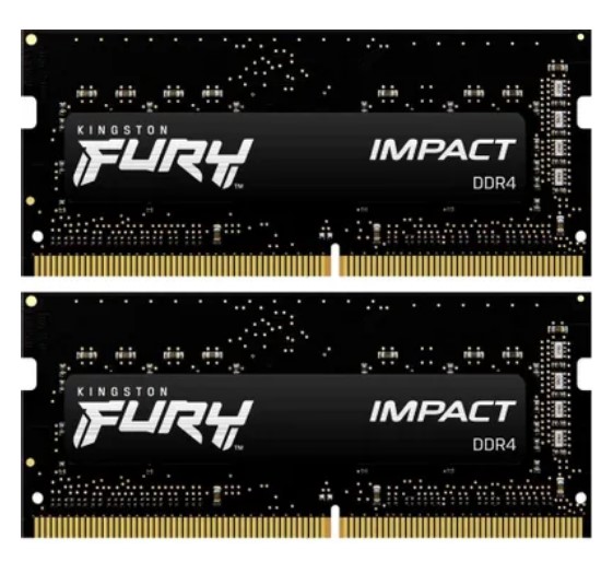 Оперативная память Kingston Fury Impact, DDR4, 64GB (2x32GB), 3200MHz, CL20, SO-DIMM