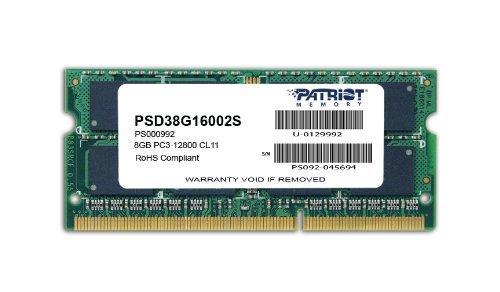 Оперативная память Patriot, DDR3, 8GB (1x8 GB), 1600 MHz, CL11, SO-DIMM