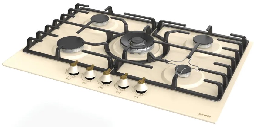 Газовая варочная поверхность Gorenje GW7C51CLI, 5 конфорок, эмалированная сталь, 11700 Вт
