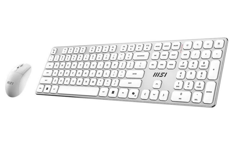 Клавиатура + мышь MSI Forge K210 W Combo клав:белый мышь:белый USB беспроводная slim (S11-43RU310-Y92)