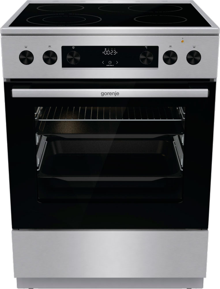 Плита электрическая Gorenje GECS6C70XPA нержавеющая сталь, конфорок 4 шт, духовка 71 л, 60 см x 85 см x 60 см