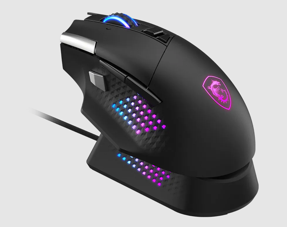 Мышь MSI Versa Pro W S12-4301370-CLA, беспроводная, 26000 DPI, 13 кнопок