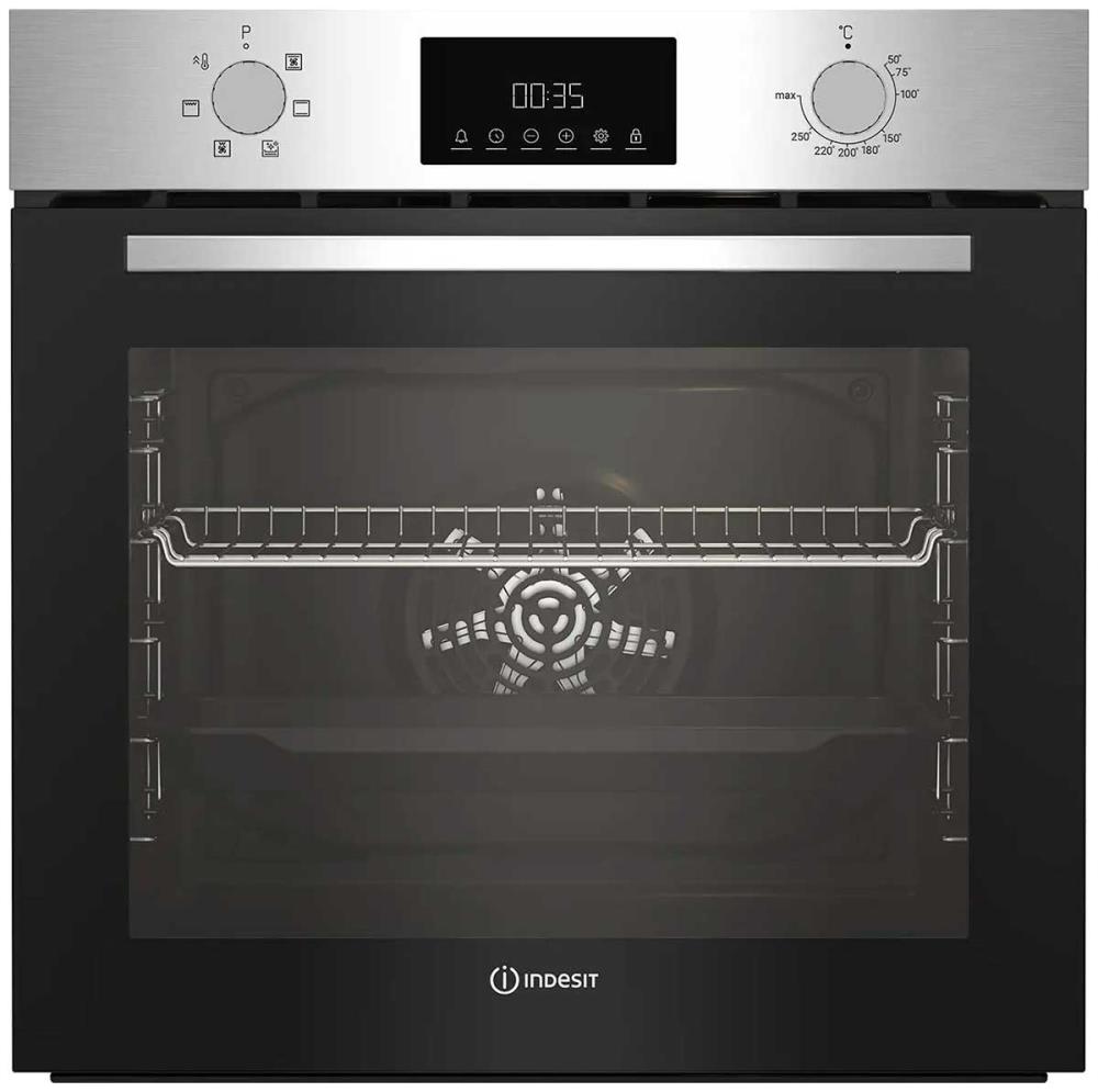 Духовой шкаф электрический Indesit IFE 3644 J IX, 6 режимов, гриль, нержавеющая сталь