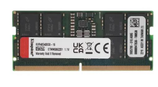Оперативная память Kingston ValueRAM, DDR5, 16GB (1x16GB), 4800MHz, CL40, SO-DIMM