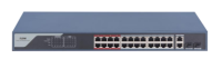 Коммутатор iFLOW F-SW-EM426POE-VM, 24×100 Мбит/с PoE + 2×1 Гбит/с Комбо (RJ45/SFP), настраиваемый