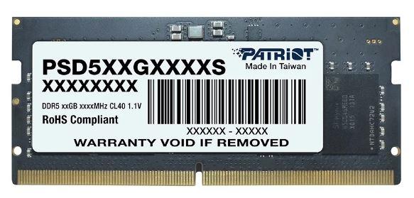 Оперативная память Patriot, DDR5, 32GB (1x32 GB), 4800 MHz, CL40 SO-DIMM