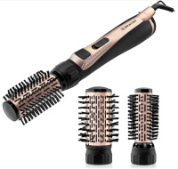 Фен-щётка BRAYER BR3100, 1000 Вт, насадки 35/40/50 мм, чёрный/золотистый