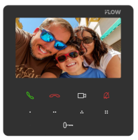 Видеодомофон IFLOW F-VI-3321IPWE1, IP, Wi-Fi, экран 4,3", чёрный