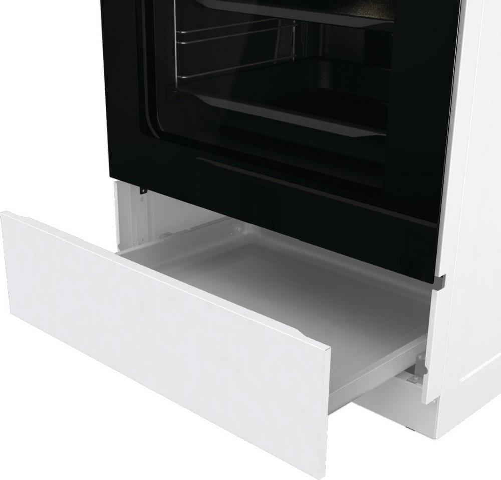 Плита электрическая Gorenje GECS6C70WC белый, конфорок 4 электрических, духовка 71 л, 60 см x 85 см x 60 см
