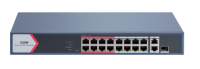 Коммутатор iFLOW F-SW-EM418POE-VM/L, 16×100 Мбит/с PoE + 2×1 Гбит/с Комбо (RJ45/SFP), настраиваемый
